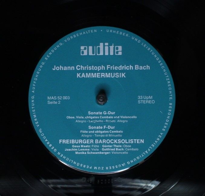 Audite FSM 53 198/9 aud - Johann Christoph Friedrich Bach, Freib - Image 8