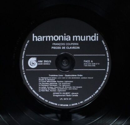 Harmonia Mundi HM 350 - François Couperin, Kenneth Gilbert - Piè - Image 5