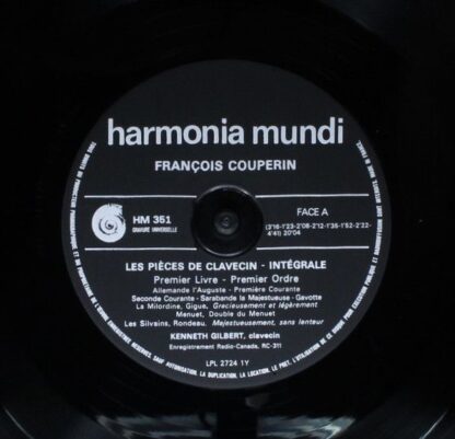 Harmonia Mundi HM 4-351/2/3/4 - François Couperin, Kenneth Gilbe - Image 5