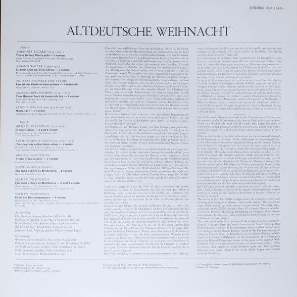 Deutsche Harmonia Mundi KUX-3144-H - Various, Elly Ameling, Bern - Image 3