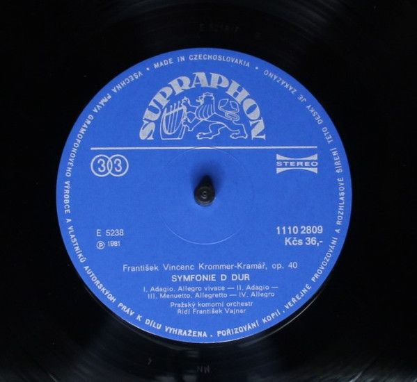 Supraphon 1110 2809 - Václav Vincenc Mašek, František Vincenc Kr - Image 3