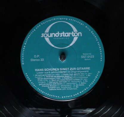 Sound-Star-Ton SST 0123 - Hans Schüren - Hans Schüren Singt Zur - Image 3