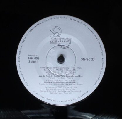 Helmer Records h84 002 - Trio Boismortier - Trio Boismortier - Image 3