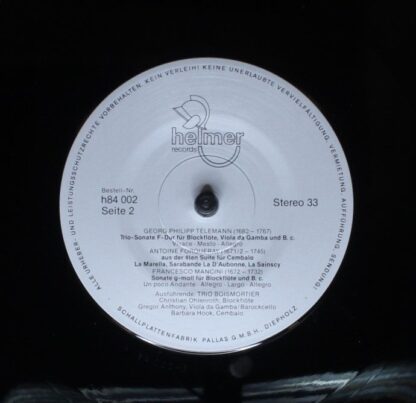 Helmer Records h84 002 - Trio Boismortier - Trio Boismortier - Image 4