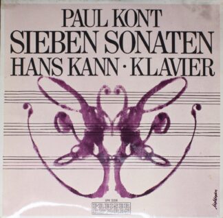Preiser Records SPR 3208 - Paul Kont, Hans Kann - Sieben Sonaten
