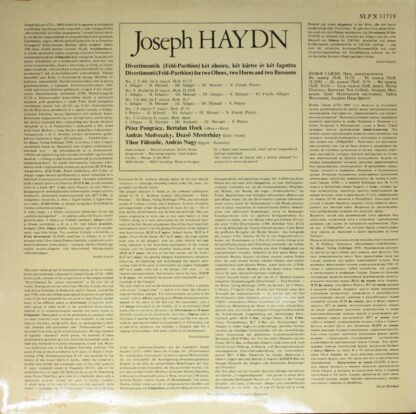 Hungaroton SLPX 11719 - Joseph Haydn - Five Divertimenti - Image 2