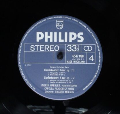 Philips 6542097 - Johann Christian Bach, Ingrid Haebler, Eduard - Image 8