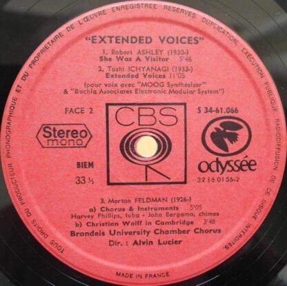 CBS S 34-61066 - Alvin Lucier, The Brandeis University Chamber C - Image 4