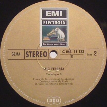 His Master's Voice 1 C 063 11133 - Luc Ferrari - Interrupteur / - Image 4