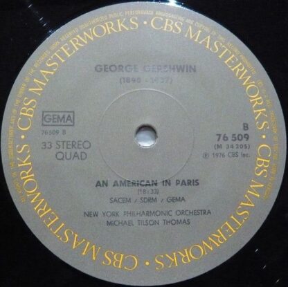 CBS Masterworks 76509 - George Gershwin, Michael Tilson Thomas, - Image 5