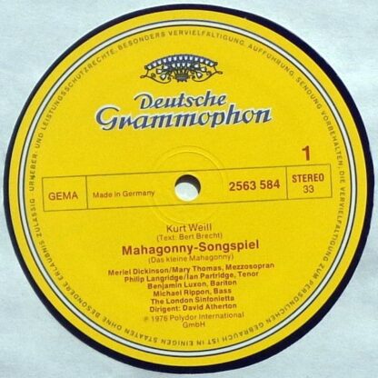 Deutsche Grammophon 2740 153 - Kurt Weill, London Sinfonietta, D - Image 4