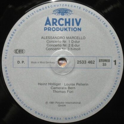 Archiv Produktion 2533 462 - Alessandro Marcello, Heinz Holliger - Image 4
