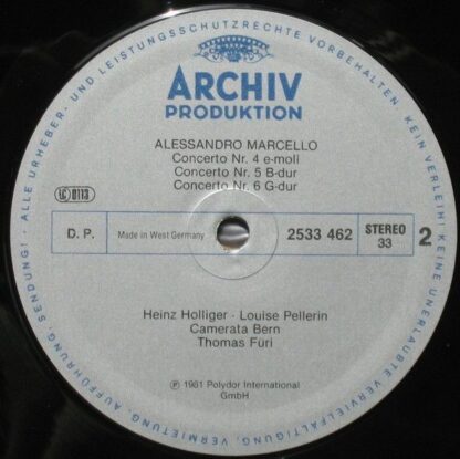 Archiv Produktion 2533 462 - Alessandro Marcello, Heinz Holliger - Image 5