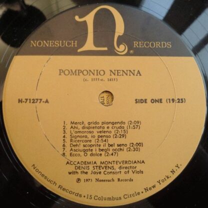 Nonesuch Records H-71277 - Pomponio Nenna, Carlo Gesualdo, Accad - Image 3