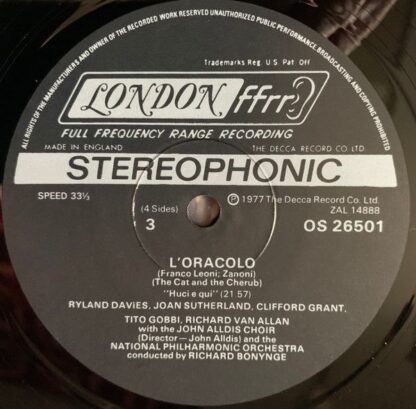London Records OSA 12107 - Joan Sutherland, Tito Gobbi, Franco L - Image 5