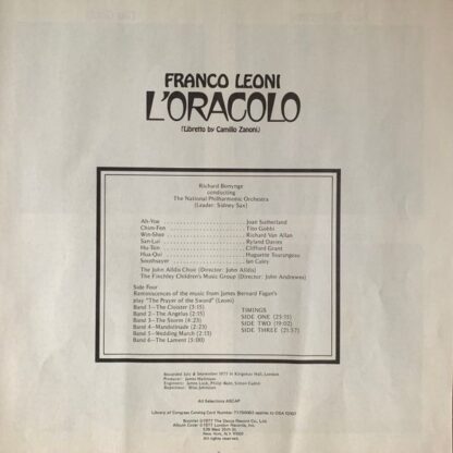 London Records OSA 12107 - Joan Sutherland, Tito Gobbi, Franco L - Image 8