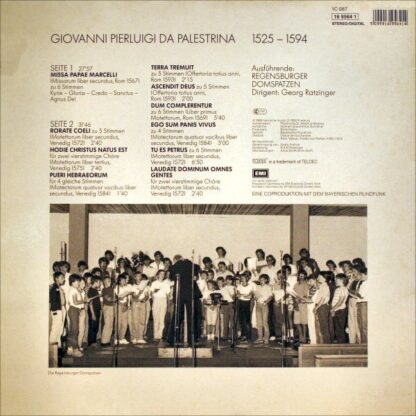 Deutsche Harmonia Mundi 16 9564 1 - Giovanni Pierluigi da Palest - Image 2