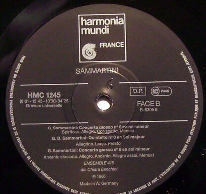 harmonia mundi France HMC 1245 - Giovanni Sammartini, Giuseppe S - Image 3