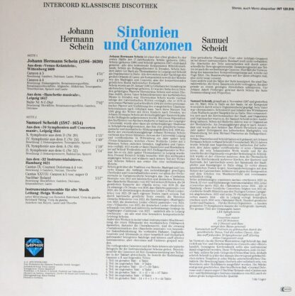 Saphir INT 120.916 - Johann Hermann Schein, Samuel Scheidt - Sin - Image 2