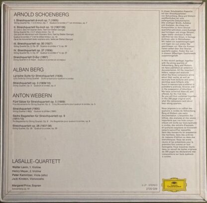 Deutsche Grammophon 2720 029 - Lasalle Quartet, Arnold Schoenber - Image 5