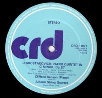 CRD Records CRD 1051 - Dmitri Shostakovich, Benjamin Britten, Th - Image 3
