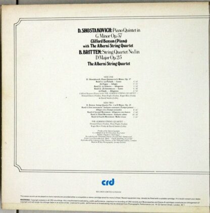 CRD Records CRD 1051 - Dmitri Shostakovich, Benjamin Britten, Th - Image 5