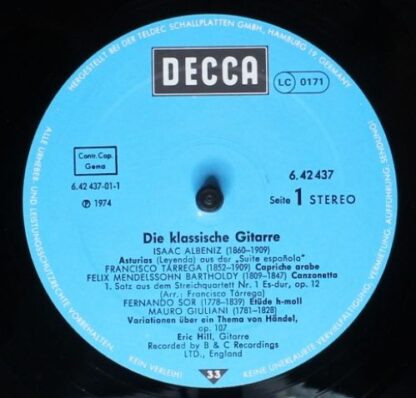 DECCA 6.42437 - Eric Hill (2) - Die Klassische Gitarre - Image 3