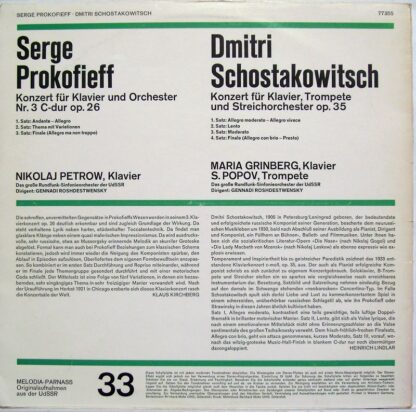 Melodia / Parnass 77355 - Sergei Prokofiev, Dmitri Shostakovich - Image 3