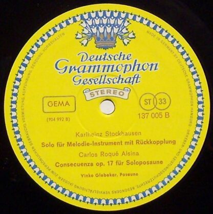 Deutsche Grammophon 104 992 - Vinko Globokar, Luciano Berio, Kar - Image 3