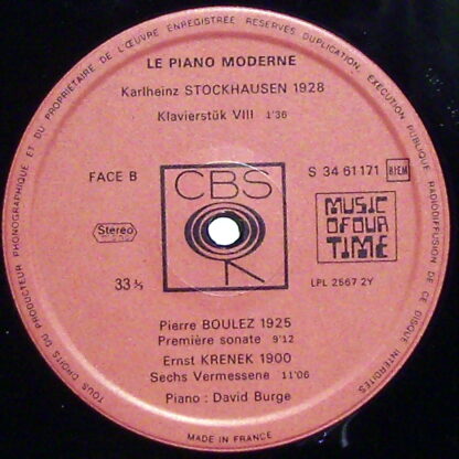 CBS S 34 61 171 - Le Piano Moderne - Image 3
