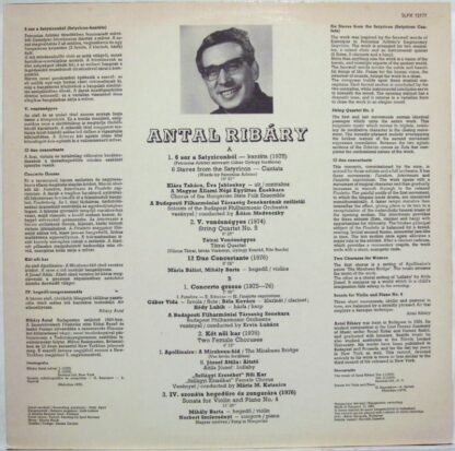 Hungaroton SLPX 12177 - Antal Ribáry - Satyricon-Cantata / Conce - Image 2