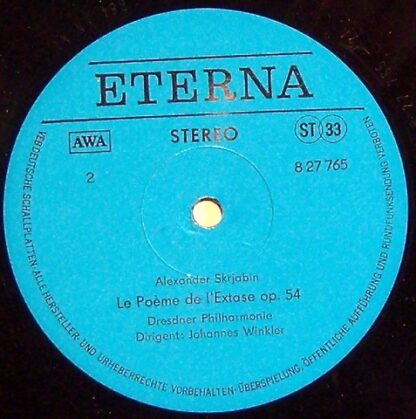 Eterna 8 27 765 - Arthur Honegger, Alexander Scriabin, Dresdner - Image 3