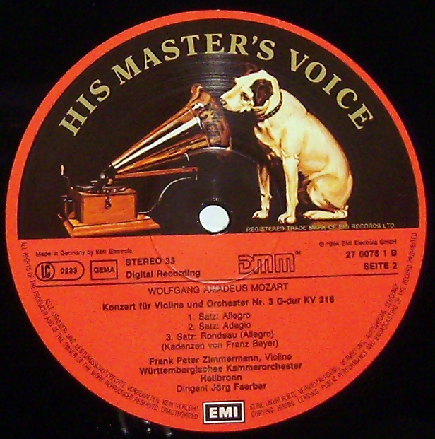 His Master's Voice Digital 27 0075 1 - Wolfgang Amadeus Mozart, - Image 3