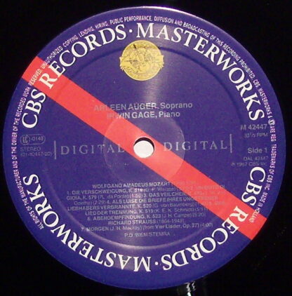 CBS Masterworks M 42447 - Arleen Auger, Irwin Gage, Wolfgang Ama - Image 3
