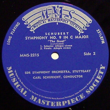 Musical Masterpiece Society M-2215 - Franz Schubert, Carl Schuri - Image 3
