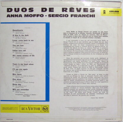 RCA Victor 430.628 S - Anna Moffo, Sergio Franchi - Duos De Rêve - Image 3