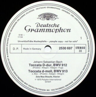 Deutsche Grammophon 2530 697 - Johann Sebastian Bach, Zola Mae S