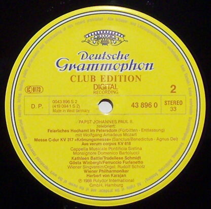 Deutsche Grammophon 43 896 0 - His Holiness Pope John Paul II, W - Image 3