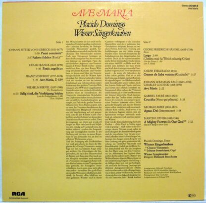 RCA Red Seal 26 021-6 - Placido Domingo, Die Wiener Sängerknaben - Image 2