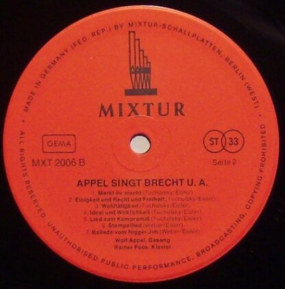 Mixtur MXT 2006 - Wolf Appel,Bertolt Brecht,David Weber (4),Kurt - Image 3