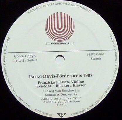 Parke-Davis 66.28353 - Various - Parke-Davis Förderpreis 1987 - Image 3