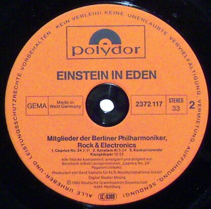 Polydor 2372 117 - Philharmonische Solisten Berlin - Einstein In - Image 3