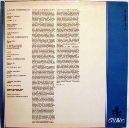 Italia ITL 70007 - Severino Gazzelloni, Bruno Canino - Il Flauto - Image 2