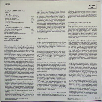 DECCA 6.42461 AW - Marilyn Horne, Gustav Mahler, Zubin Mehta - M - Image 2