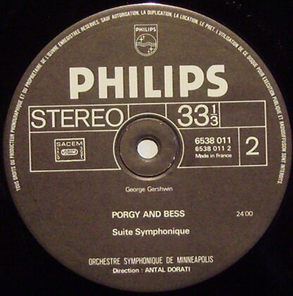 Philips 6538 011 - George Gershwin, Eastman-Rochester Orchestra, - Image 2