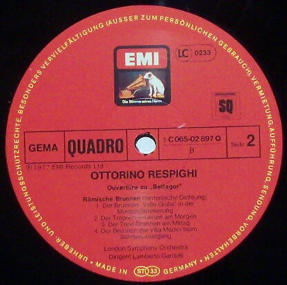 EMI 1C 065-02 897 - Ottorino Respighi, Lamberto Gardelli - Pini - Image 3