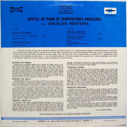 Marfer M. 50-214 S - Ángeles Rentería, Manuel Blasco De Nebra, M - Image 2