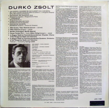 Hungaroton LPX 11363 - Durkó Zsolt - Una Rapsodia Ungherese • Ps - Image 2