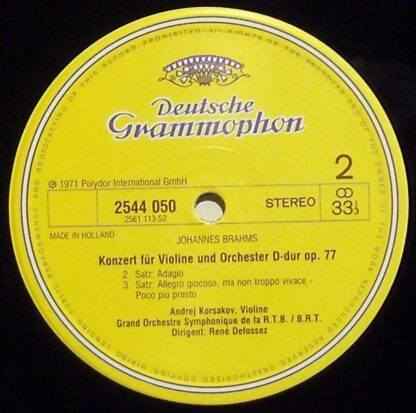 Deutsche Grammophon 2544 050 - Johannes Brahms, Andrei Korsakov - Image 3