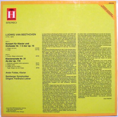 HELIODOR 2548 239 - Ludwig van Beethoven, Andor Foldes, Bamberge - Image 3